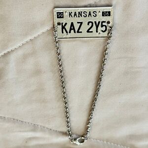 Silver bracelet/anklet Miniature License Plate Replica -“Supernatural” inspired